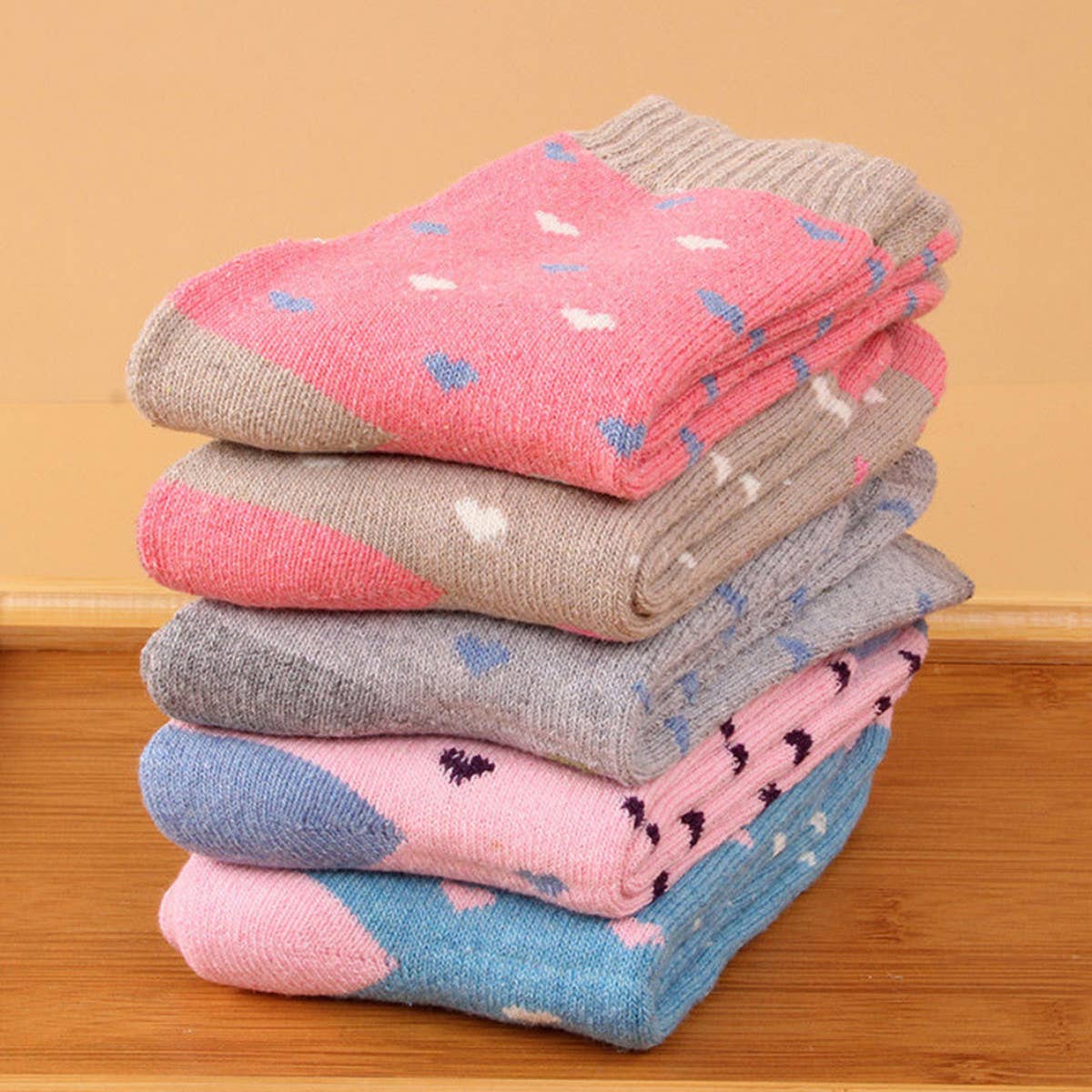 ACCITY - Wholesale Socks - Unisex - 2024 NEW LOVE DEER RABBIT 5 PAIRS SOCKS_CWMS07001