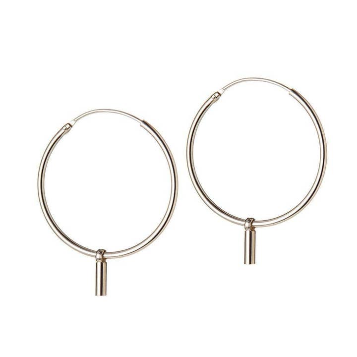 Aros de plata con varilla 25 mm para venta al por mayor de Juulry