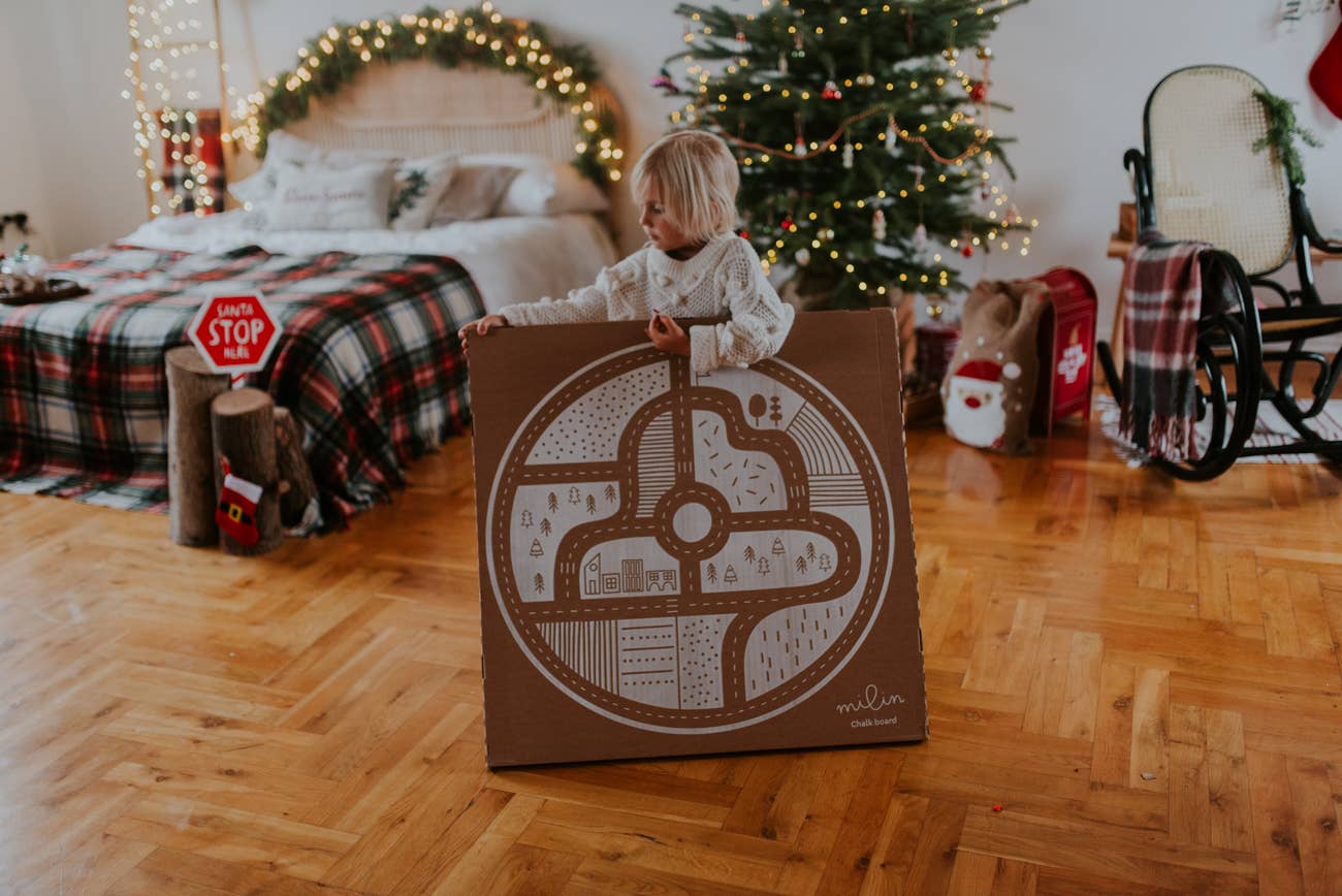 milin - Venta al por mayor Juguete de madera - Niños - Pizarra de carretera, juguete de madera con tiza16