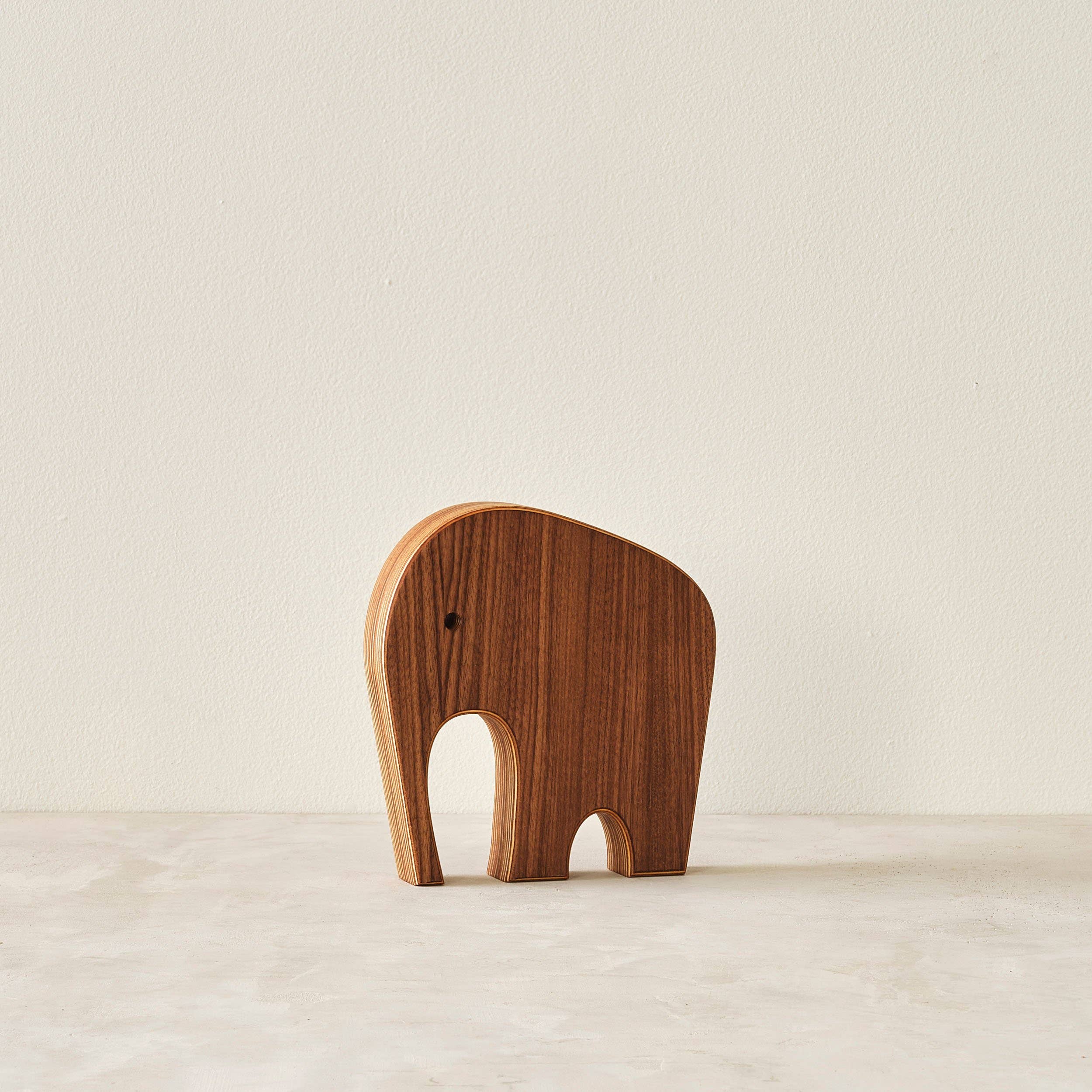 Relic Modern™ | Furniture & Objects - Wholesale Sculpture - Modern Minimalist Walnut Wood Elephant Sculptures - 3 Sizes9