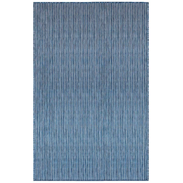 Carmel Texture Stripe Indoor/Outdoor Area Rug Navy for wholesale by Liora Manne