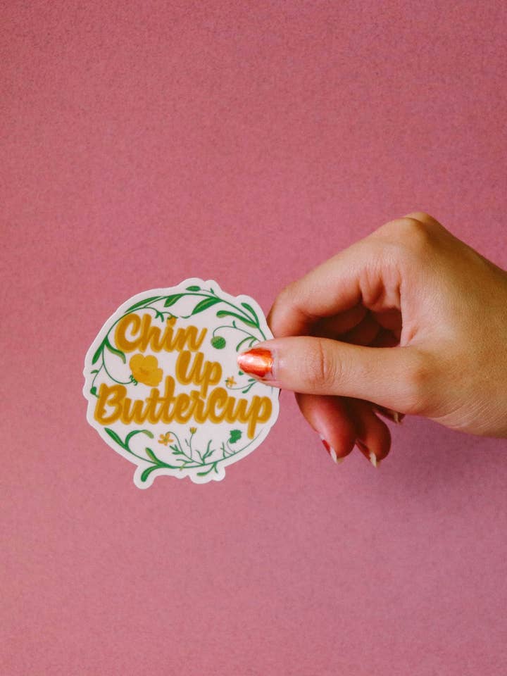 Chin Up Ranunkel Sticker for engroshandel hos Inner Peach Design