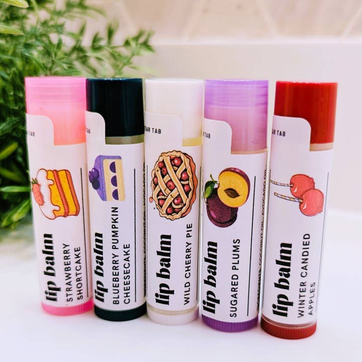 Baba Yaga Designs LLC - Wholesale Lip Balm - Pineapple + Tangerine Lip Balm, Natural Pear Chapstick3