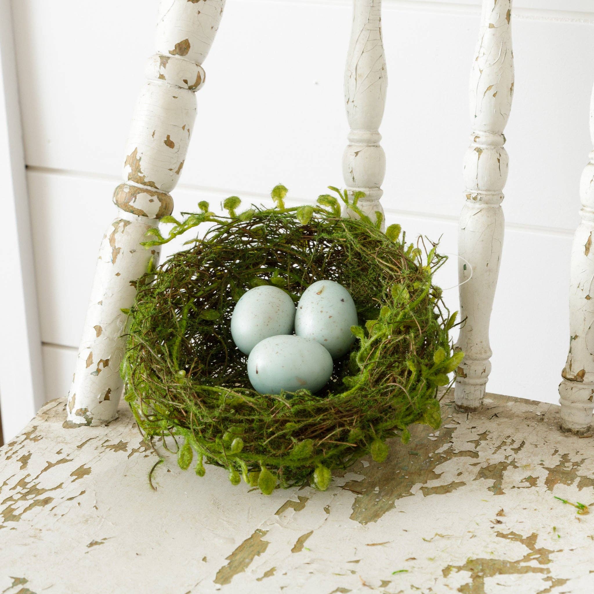Audrey's Home & Gift - Wholesale Decorative Tabletop Object - Decorative Robin's Egg Nest (Pk/03)1