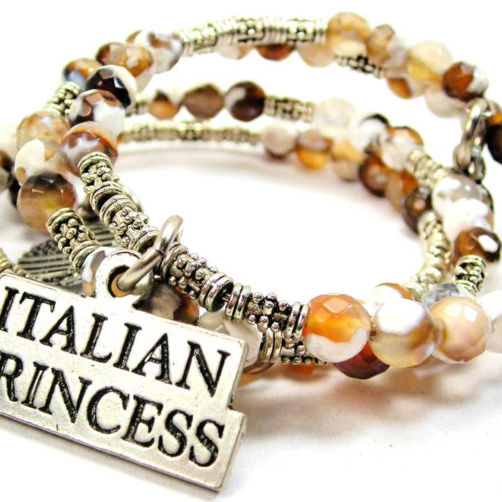 Italian Princess Microcrystalline Quartz Wrap Bracelet for wholesale by Chubby Chico Charms