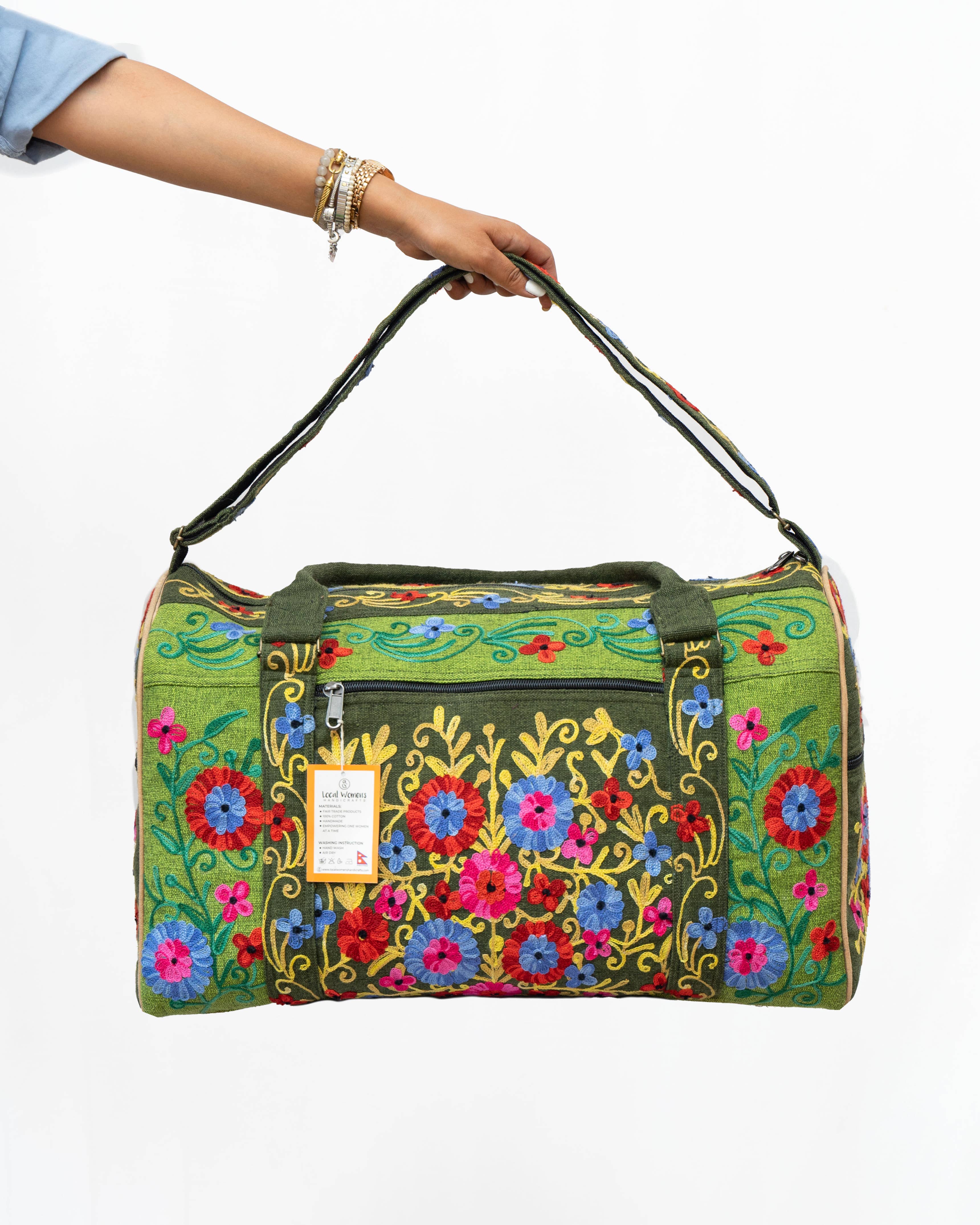 Local Women’s Handicrafts - Wholesale Weekender Bag - Women's - Embroidery Cotton Travel Bag1