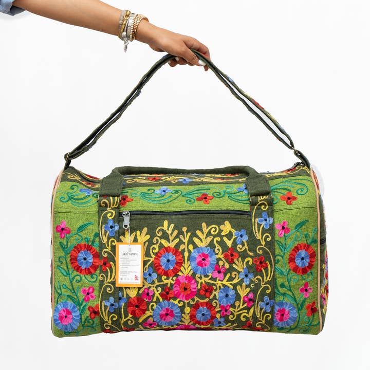 Local Women’s Handicrafts - Wholesale Weekender Bag - Women's - Embroidery Cotton Travel Bag1