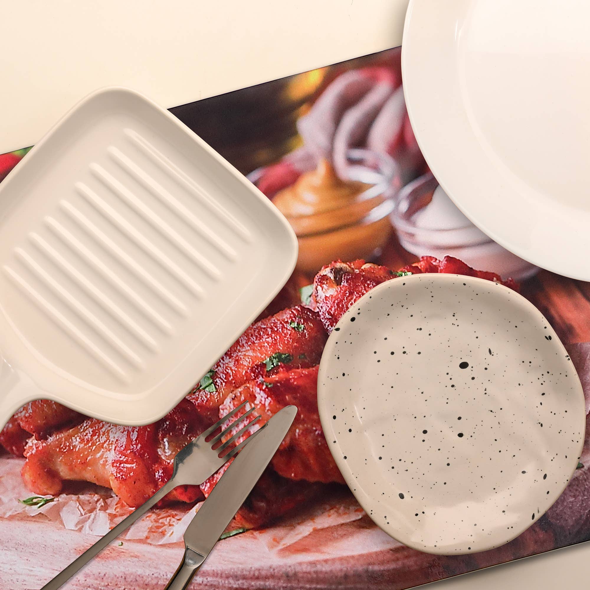 Multi Plastic Placemat Chicken Wings for wholesale on Faire1