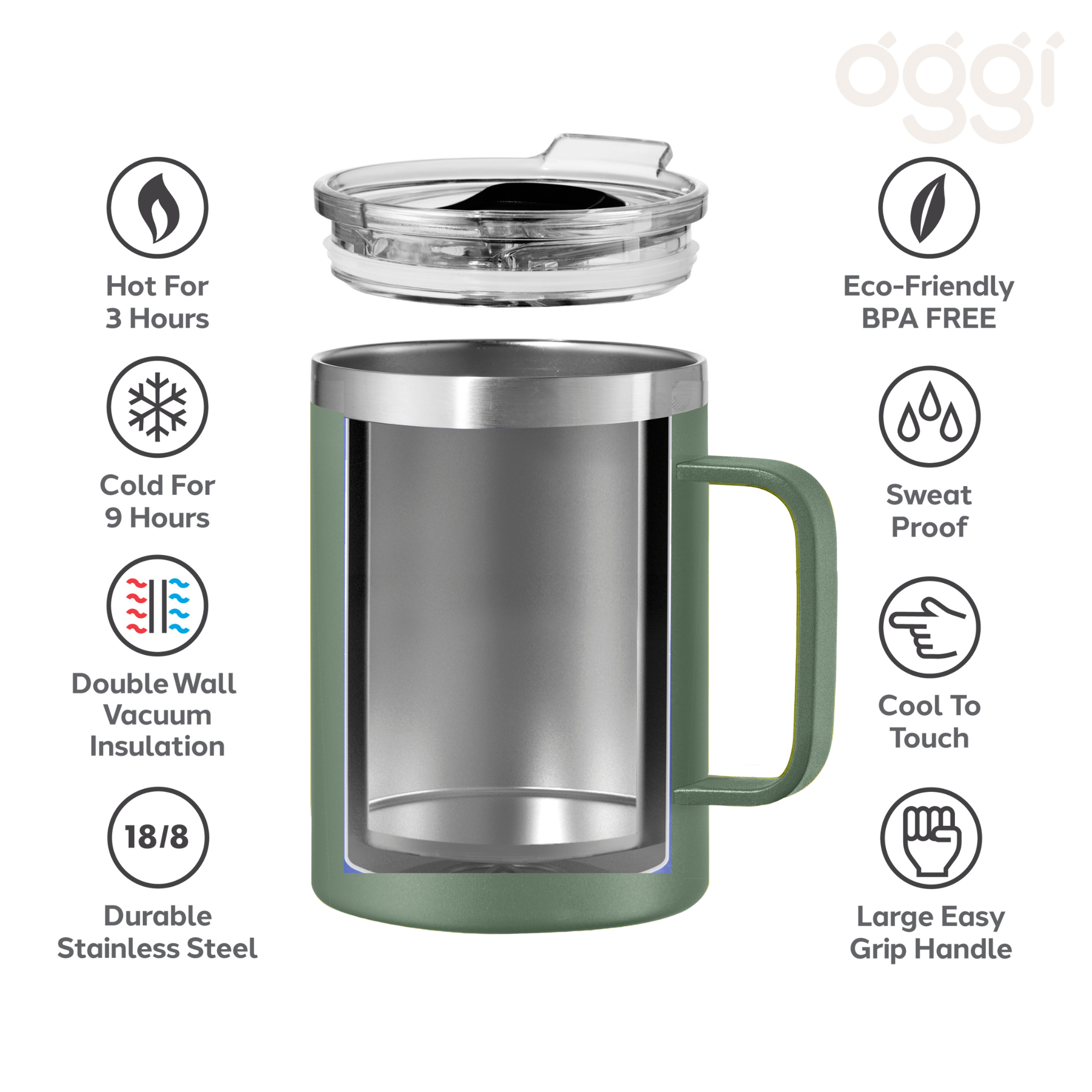Oggi - Wholesale Insulated Mug/Tumbler - Insulated Tumbler - ThermoMug Double Vacuum (420 ml, 14 oz)2