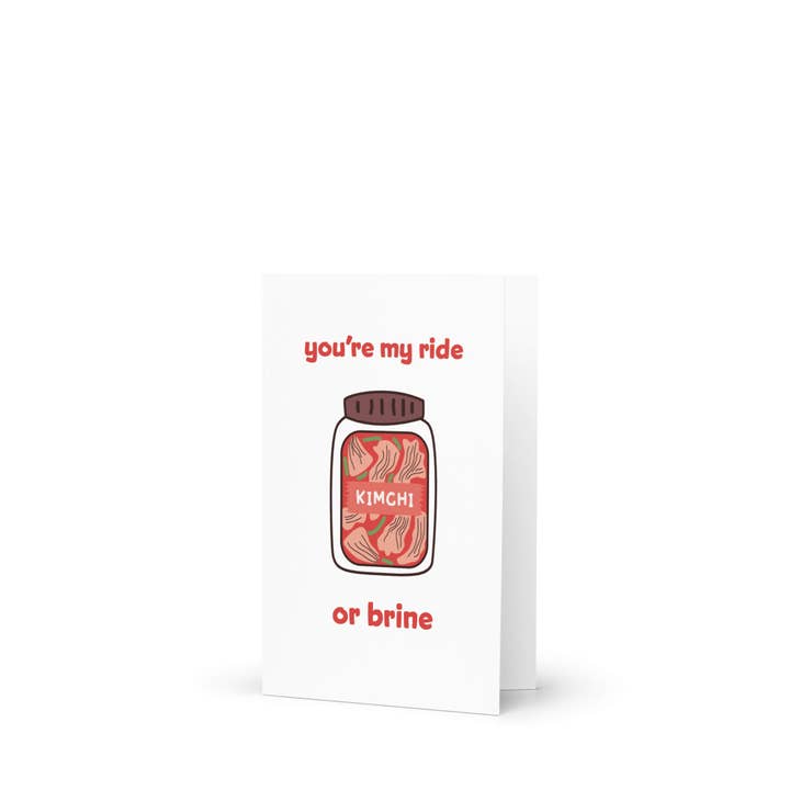 Cute Asian Cards – wholesale Vänskapskort – Min följeslagare eller saltlake | Koreansk Kimchi Mat Snack Asiatisk Hälsningskort7