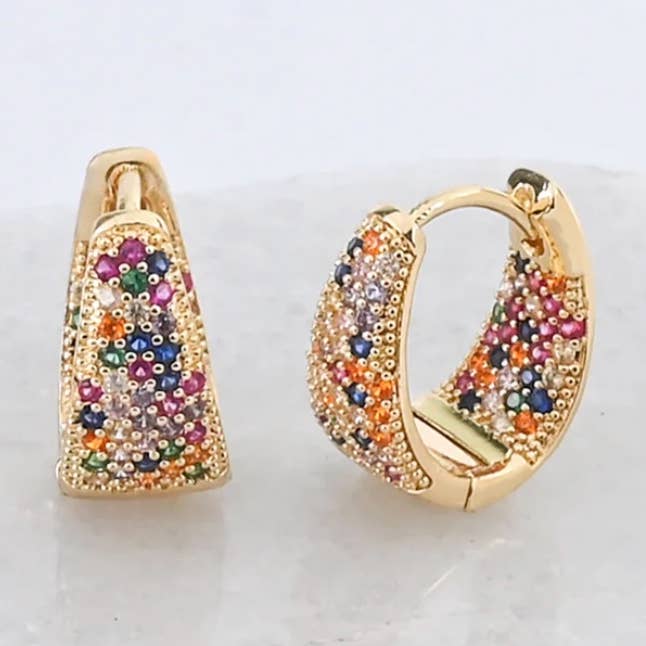 Ounce of Soul - Wholesale Huggie Earrings - Jewel Huggie Earrings0