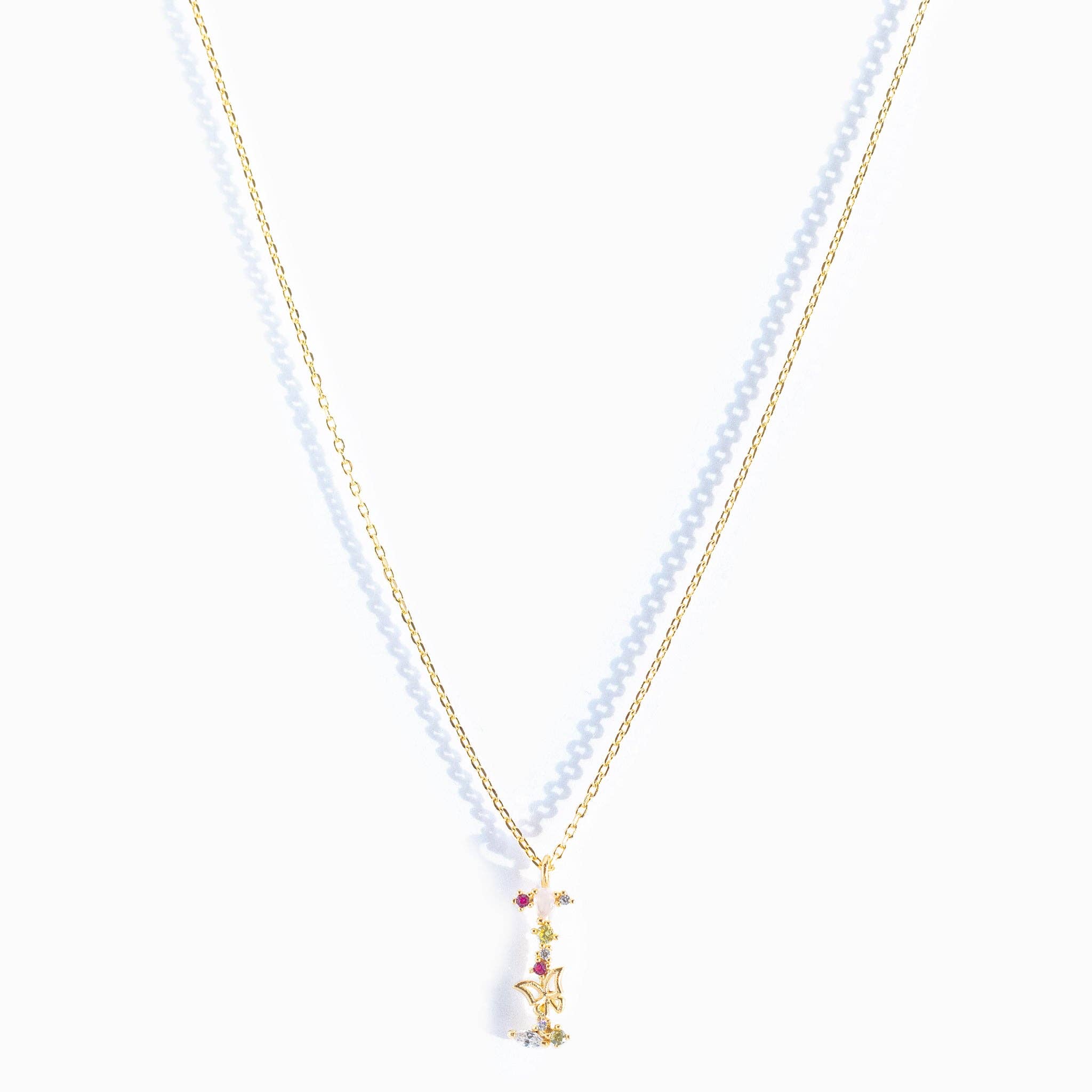 Girls Crew – wholesale Pendant/charm necklace – Flutterfly Stone Initial Necklace39