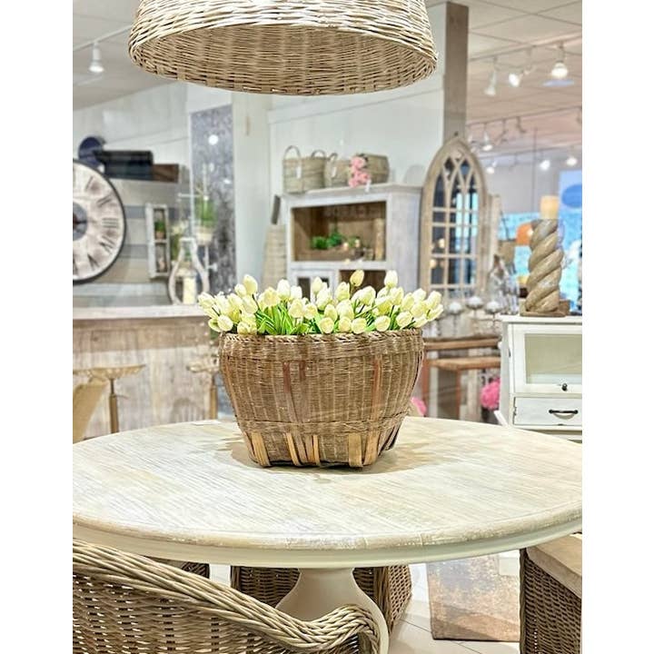 NACH - Wholesale Basket - Large Antique Bamboo Rice Baskets1