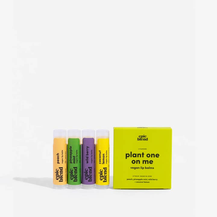 Plant One On Me - Vegan Lip Balm 4-Pack Kit/Bundle for wholesale by Epic Blend
