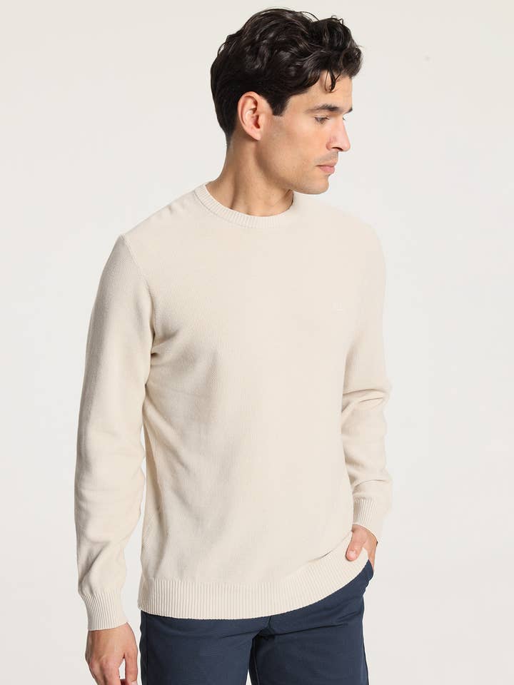 V&LUCCHINO - Maglia girocollo con punto bolla per la vendita all'ingrosso da parte di PAUSANT SHOP ONLINE