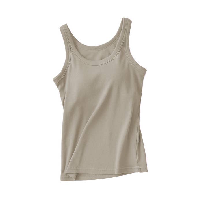 Rosa Clothing - Wholesale Tank Top - Women's - Essential basic rib tank top with built in bra in 13 colors14