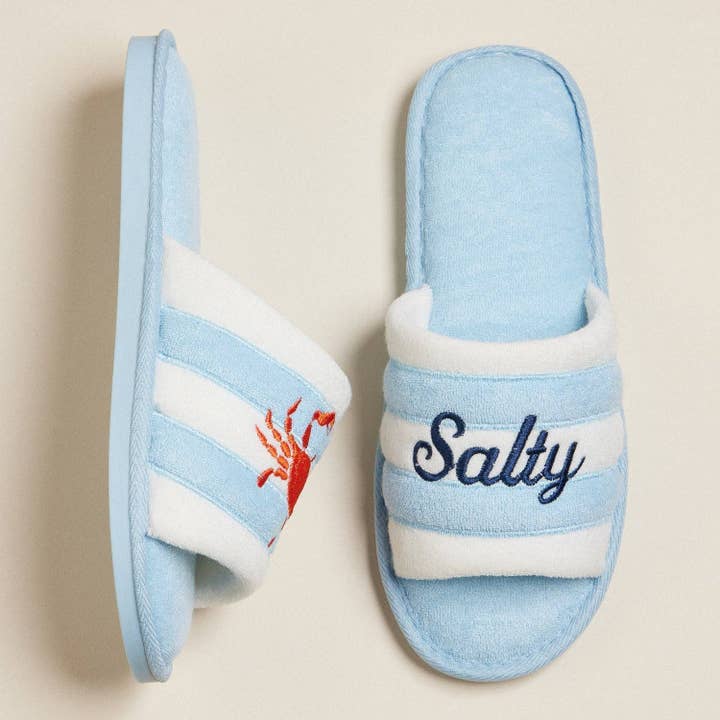 Frem - Wholesale Slides - Women's - Salty Crab Embroidered Terry Poolside Slides