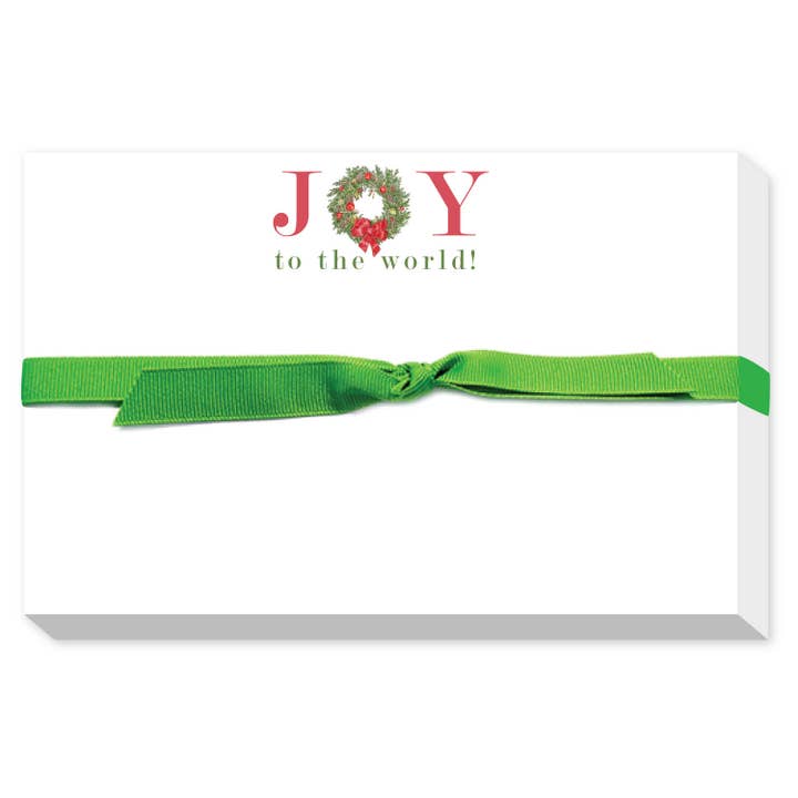 JOY TO THE WORLD PUDGY NOTEPAD for wholesale by Donovan Designs