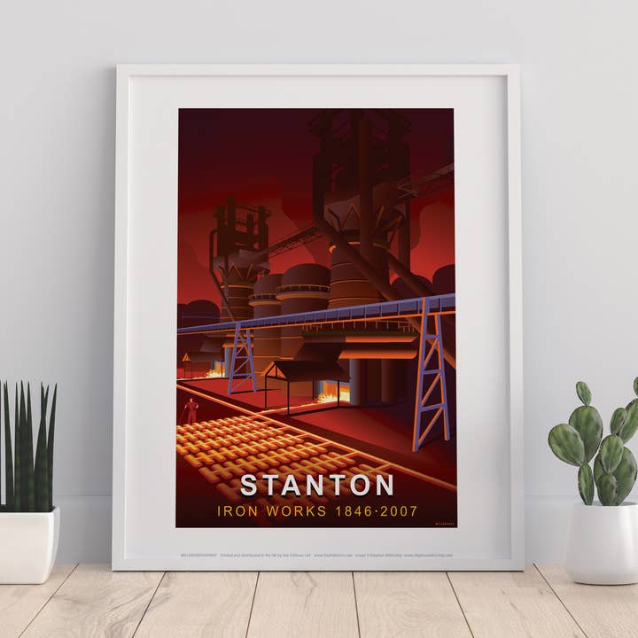 Stanton Iron Works By Artist Stephen Millership Art Print for wholesale by Star Editions