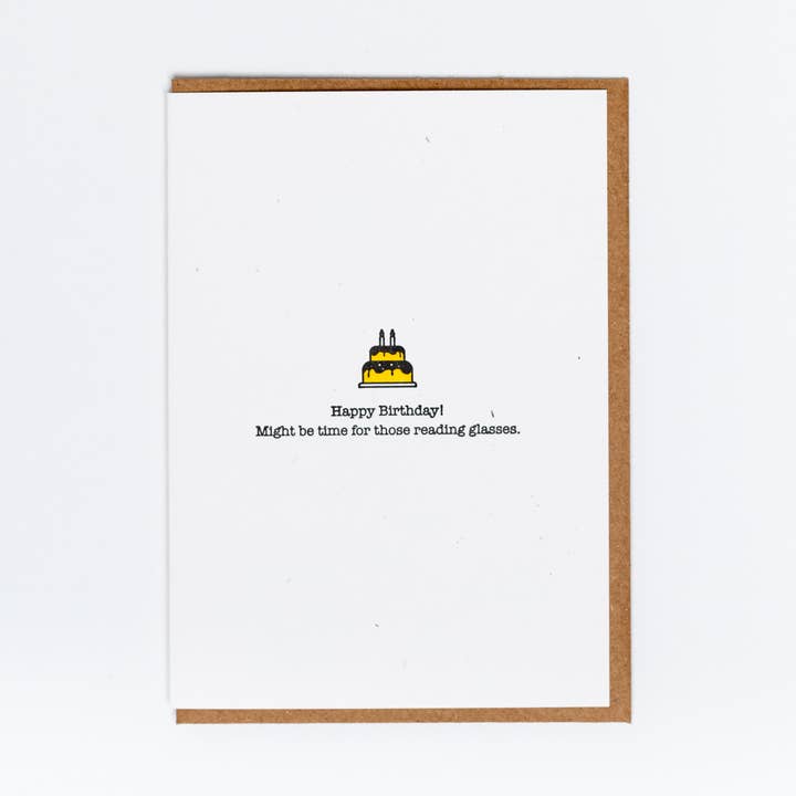 Tiny Birthday Greeting Card for wholesale by Lady Pilot Letterpress