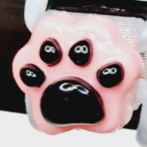 Pegada Rosa com Dedos Pretos Gato Cão EyeDeco por atacado de Cork and Charm