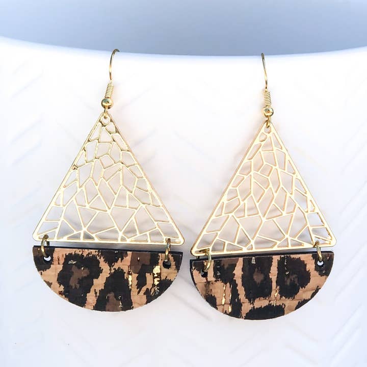 Pendientes con estampado animal para venta al por mayor de Ruby & Edie