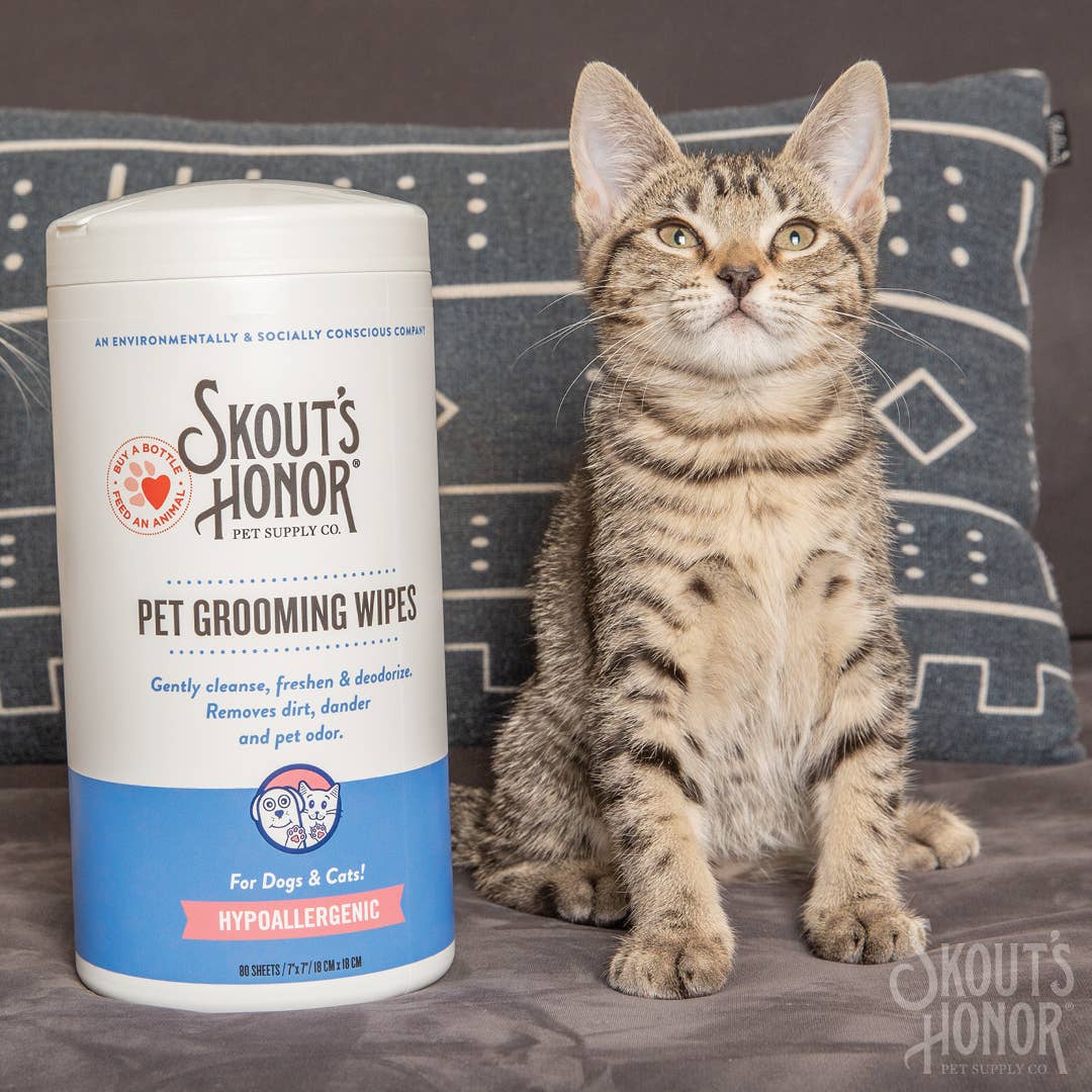 Pet Palette Distribution - Wholesale Pet Grooming Aid - Dog - Skout's Honor Pet Grooming Wipes for Dogs & Cats 80ct6