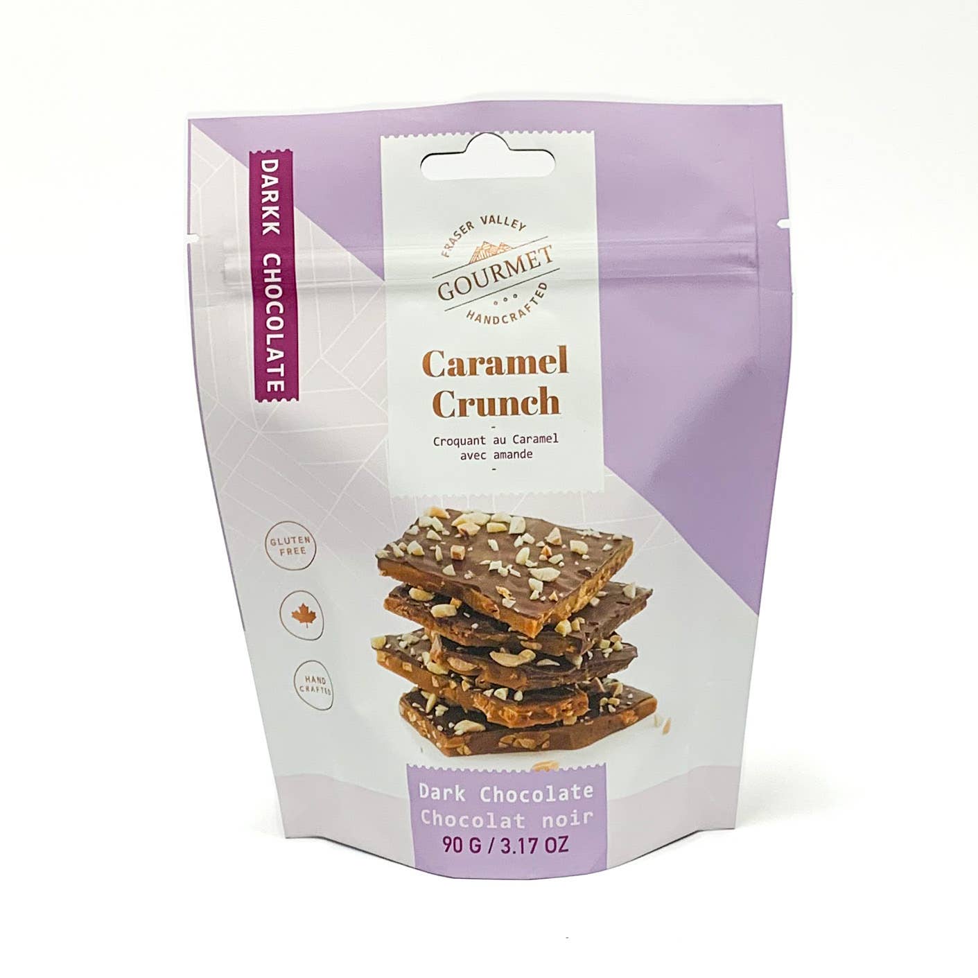 Fraser Valley Gourmet Ltd. - Wholesale Chocolate Covered Sweets - Caramel Crunch - Dark Chocolate