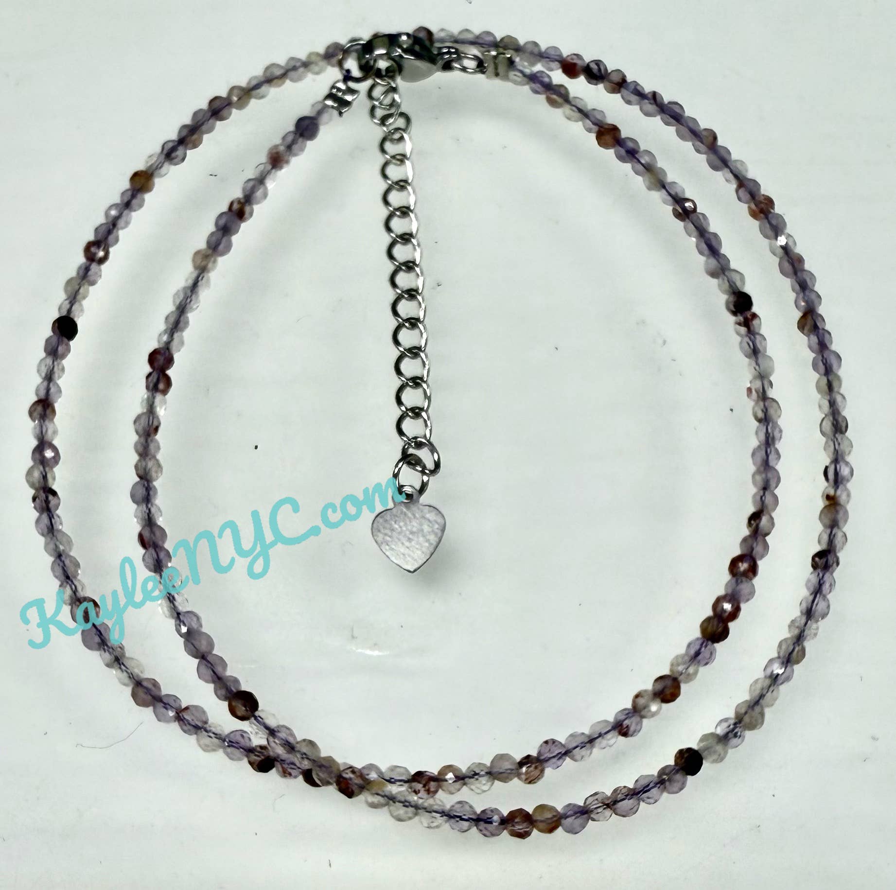 KayleeNYC – Engroshandel Perlehalskæde – 2mm Naturlige Super Syv Halskæder Krystaller Helbredende Energi7