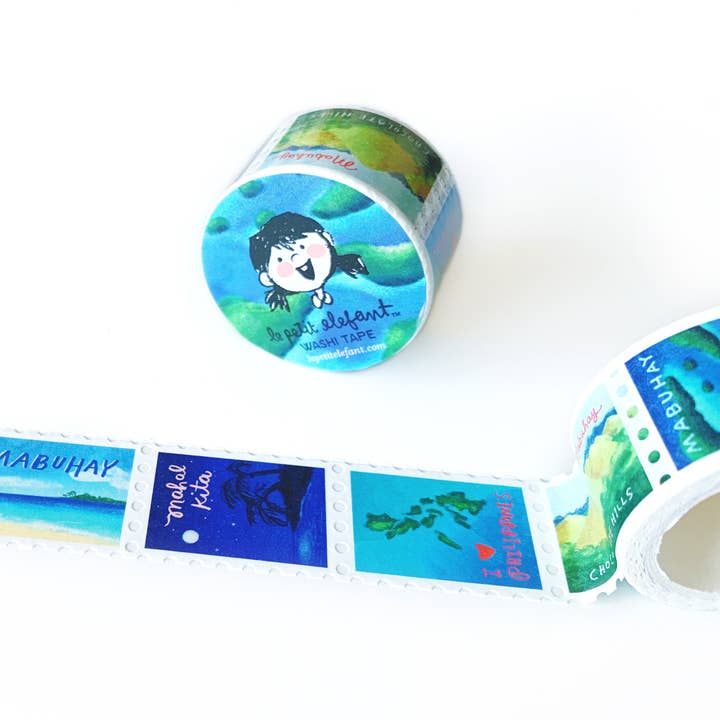 Mabuhay Travels Stamp Washi Tape for wholesale by Le Petit Elefant