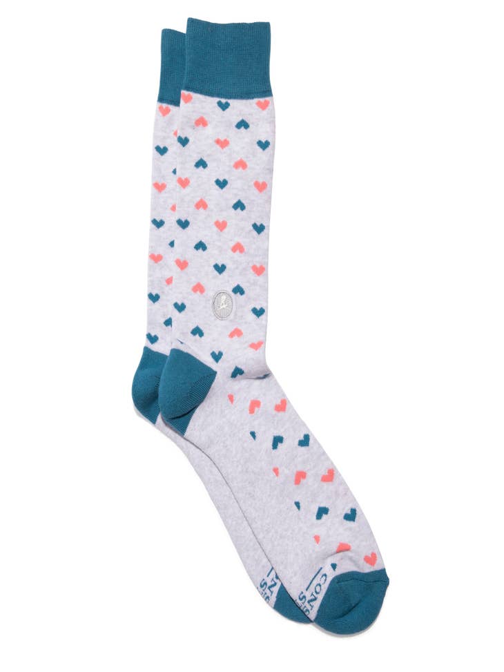 Wholesale Socks That Find a Cure (Gray Hearts) for your store - Faire