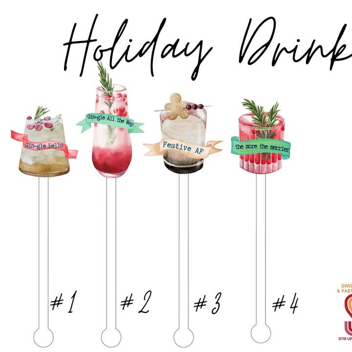 Holiday Drinks Swizzle Stir Sticks for wholesale by Swizzle Stir Stix