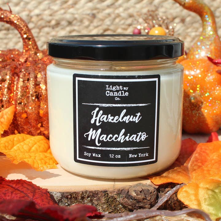 Light My Candle Co - Wholesale Jar/Filled Candle - Hazelnut Macchiato Soy Candle1