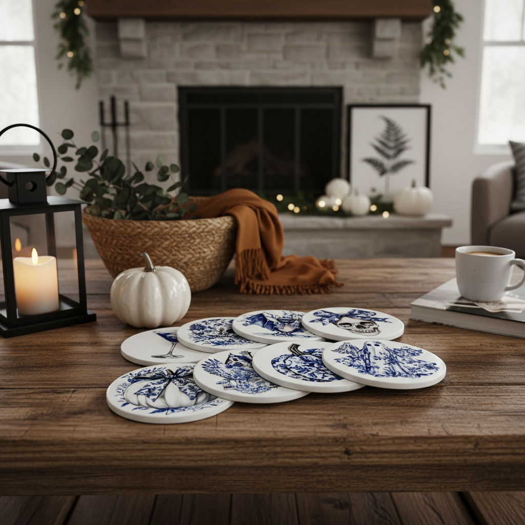 Gia Roma - Wholesale Onderzetters - Chinoiserie Halloween Onderzetters, Luxe Herfst Huisdecoraties3