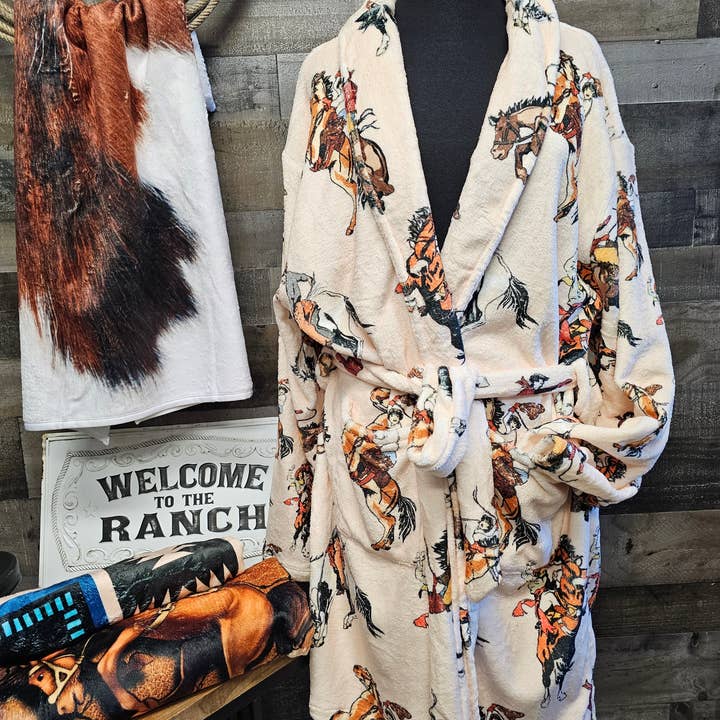 BAHA RANCH WESTERN WEAR - Wholesale Robe - Women's - Vintage Cowgirl Women's Bath Robe0