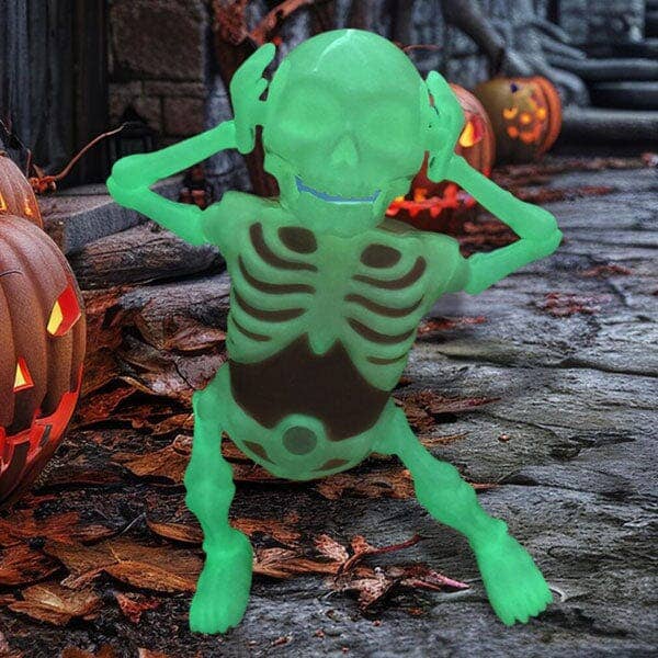 Showcase - Wholesale Gag Gift/Novelty Gift - SkellyVibes Glow-In-The-Dark Dancing Skeleton - Lights Up & Laughs!2