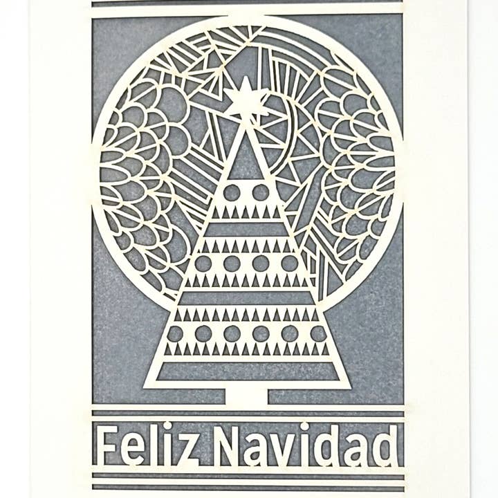 two hermanas – Großhandel Weihnachtskarte – Feliz Navidad - Baum und Mond - Fröhliche Weihnachten5