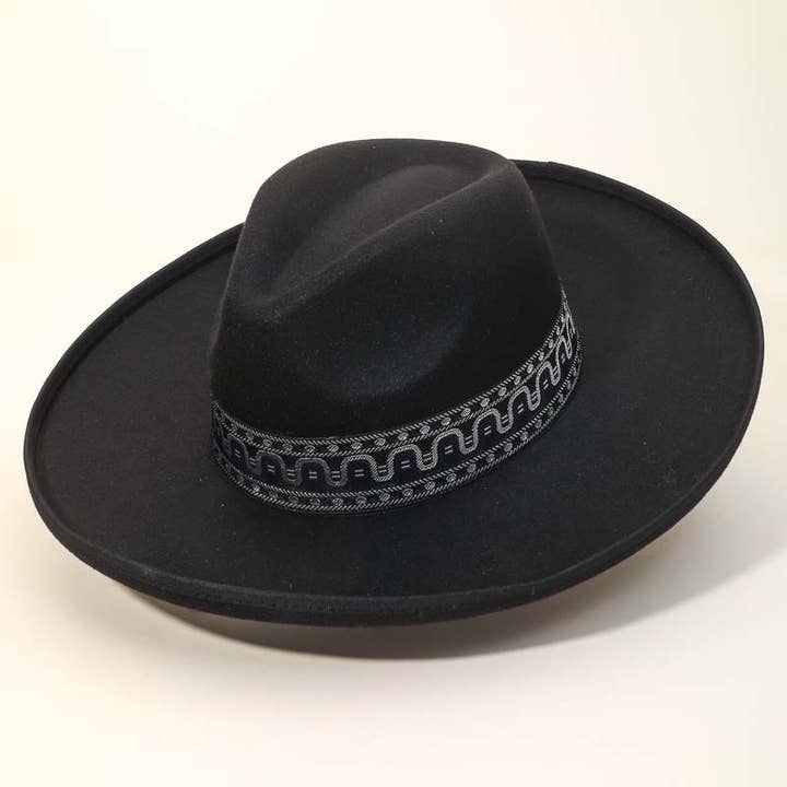 Anarchy Street - Wholesale Fedora - Women's - Boho Stripe Pattern Strap Fashion Hat0