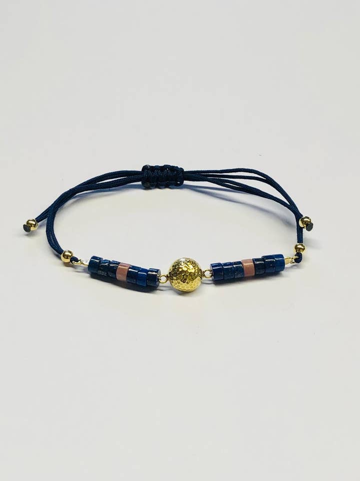 Mörkblått ädelstensarmband | Silver 925 för wholesale av DEMARCA