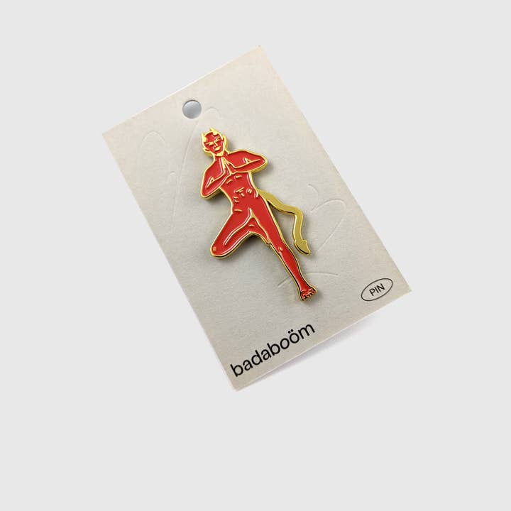 Badaboöm Studio - Wholesale Lapel Pin/Button - Satan's Yoga Pin