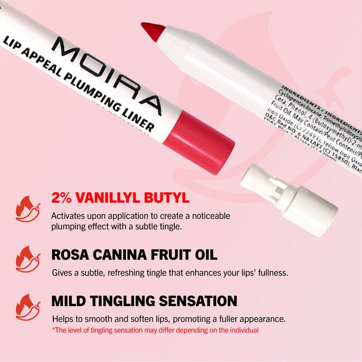 Moira Cosmetics - Wholesale Lip Liner/Pencil - Moira Makeup Display Lip Appeal Plumping Liner 72pc4