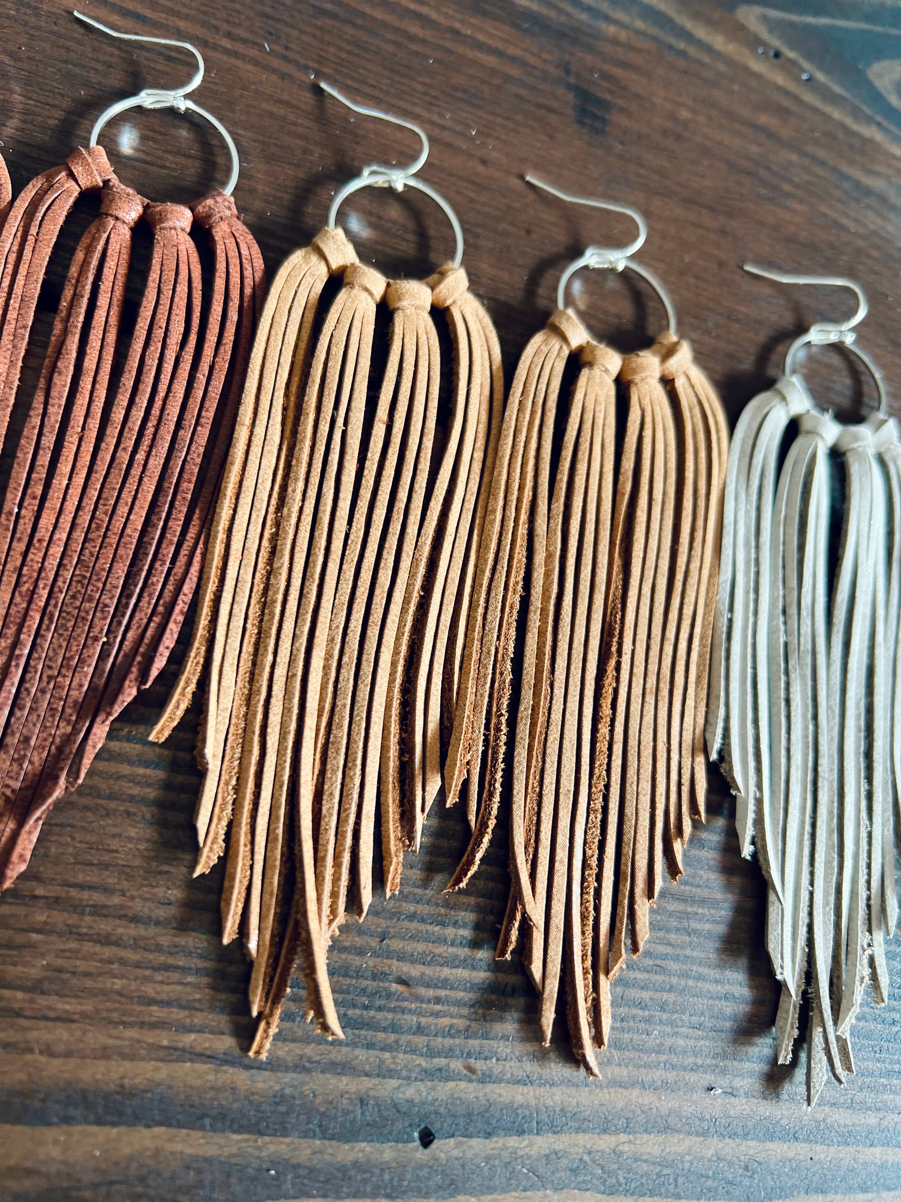 Fringed In Faith - Wholesale Tassel Earrings - Bozeman Fringe Earrings5