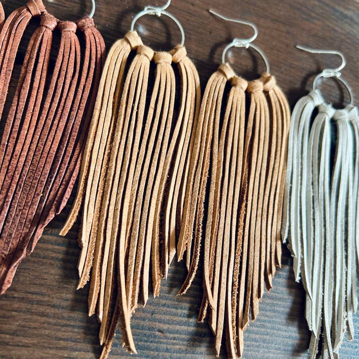 Fringed In Faith - Wholesale Tassel Earrings - Bozeman Fringe Earrings5