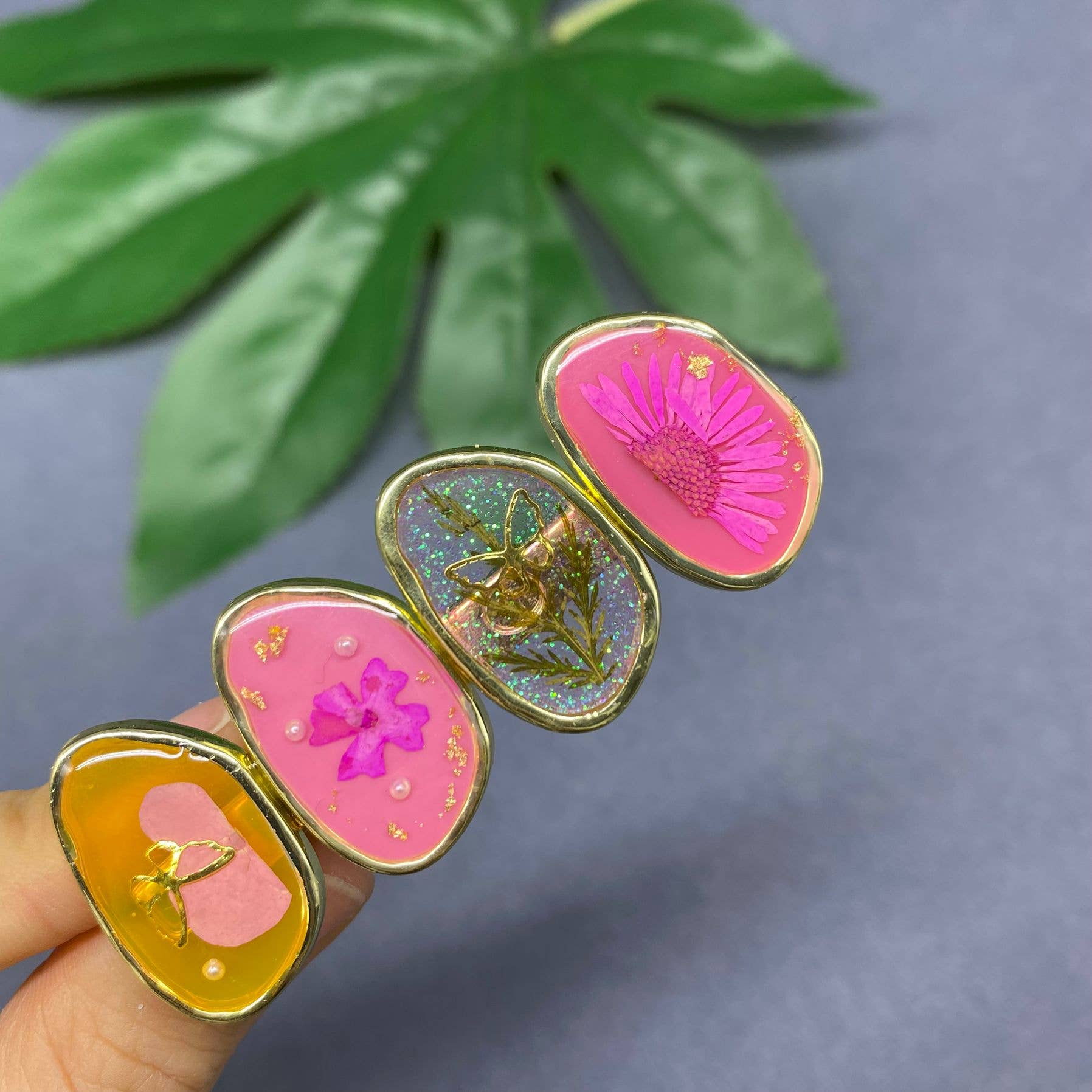 Mio Queena - Wholesale Hair Clip - Women's - Multi-style Pressed Dried Flowers Floral Hair Clip - PDF5