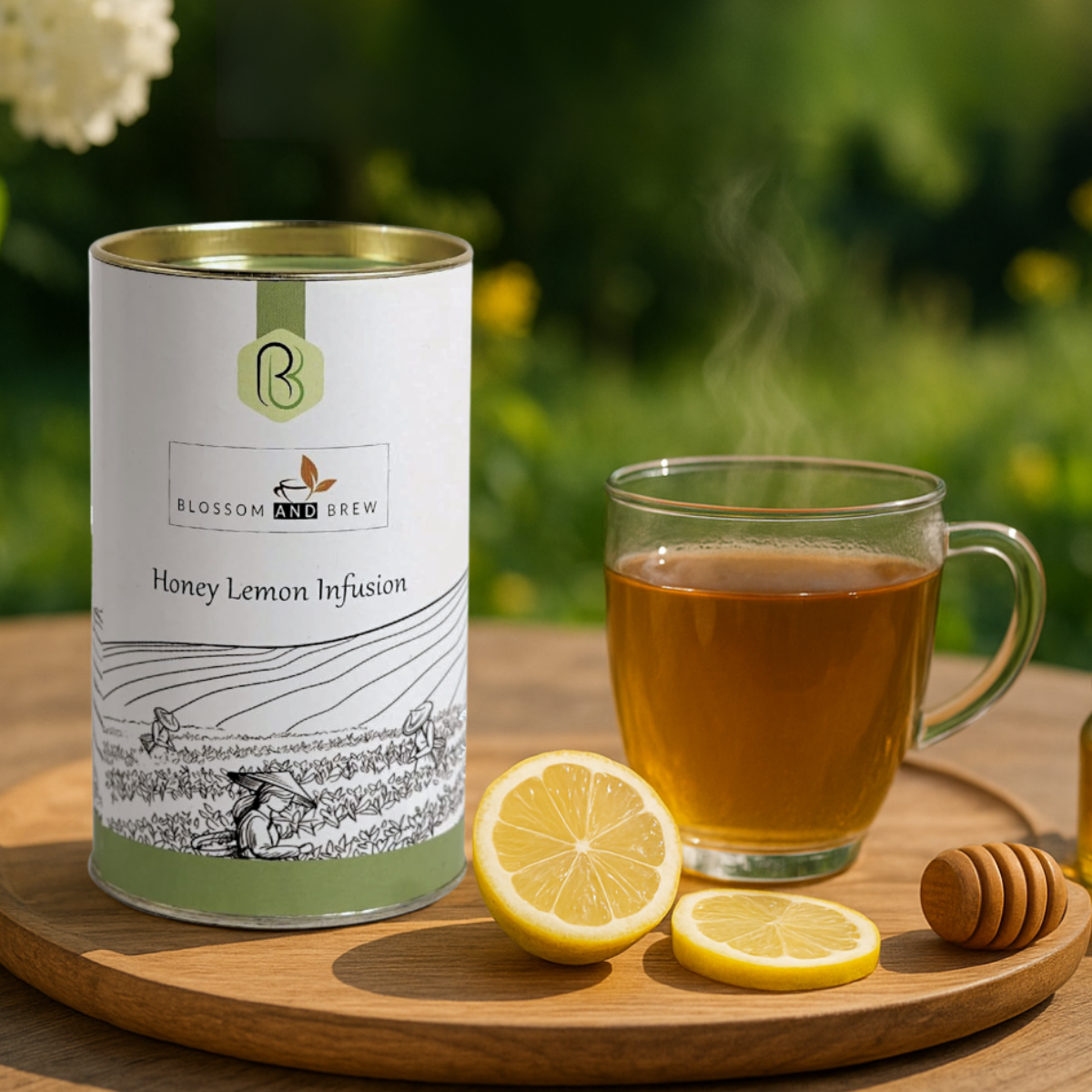 Blossom & Brew - Wholesale Loose Tea - Green Tea- Honey Lemon Infusion, Bright & Refreshing10