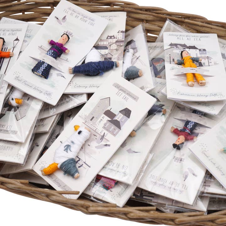 CGB Giftware - Wholesale Doll - Kids - Harbour House 6 Assorted Worry Dolls 60pcs In Display