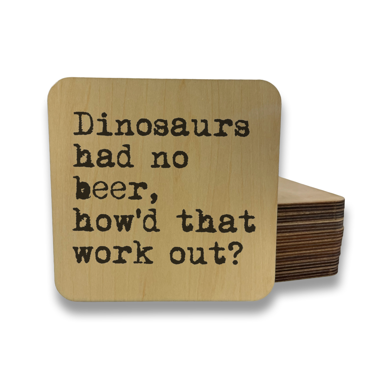 dkhandmade - Vente Sous-verre - Les dinosaures n'avaient pas de bière Magnet/Drink Coaster1