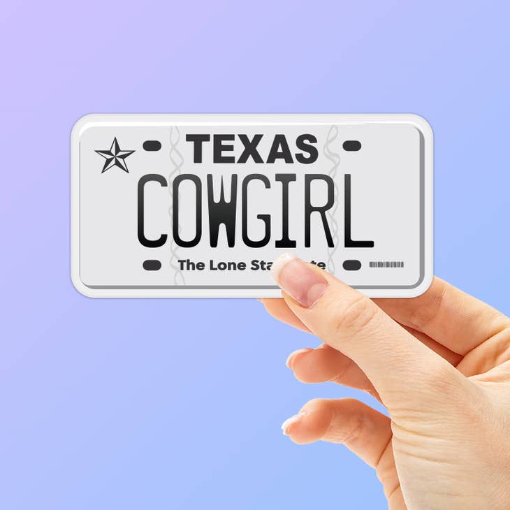 Cowgirl Texas Nummernschild-Aufkleber im Großhandel für deinen