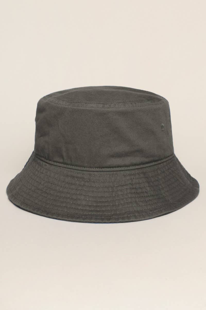 Fashion City - Wholesale Bucket Hat - Unisex - Solid Color Cotton Bucket Fisherman Hats10