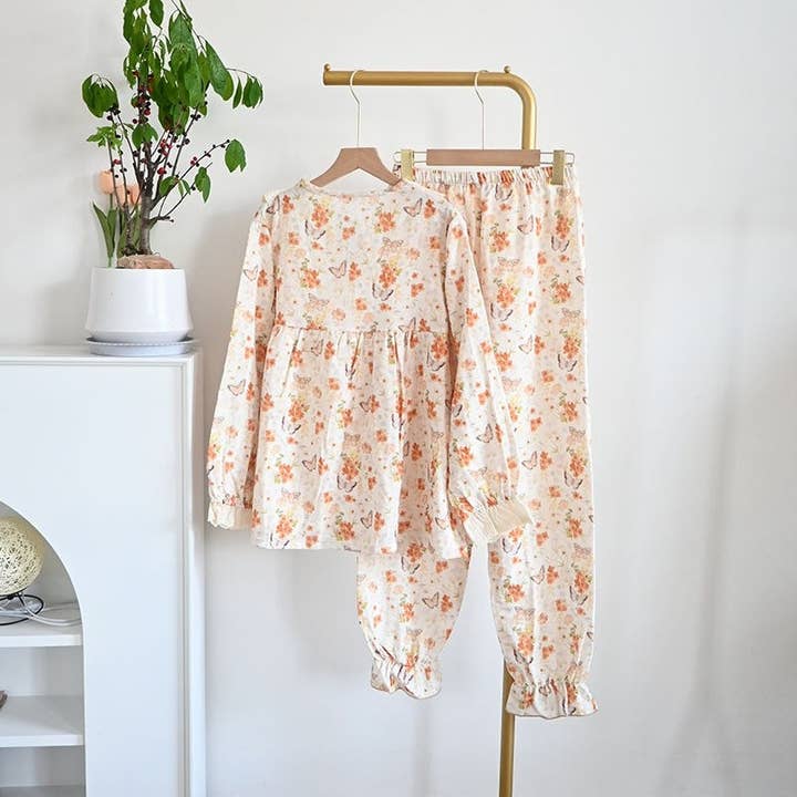 Gauze di Cotone a Farfalla con Scollo a V in Pizzo Abbigliamento da Casa per la vendita all'ingrosso da parte di kycozy